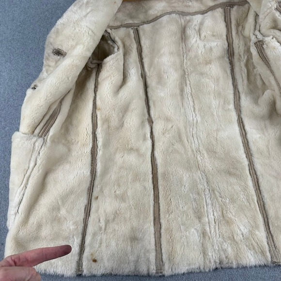 Winlit Womens Shearling Lined Genuine Leather Jacket Brown Zebra Print - Picture 6 of 14